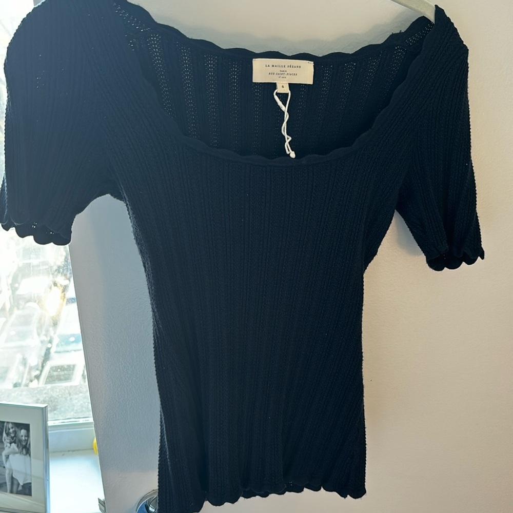 SEZANNE knitted tee navy